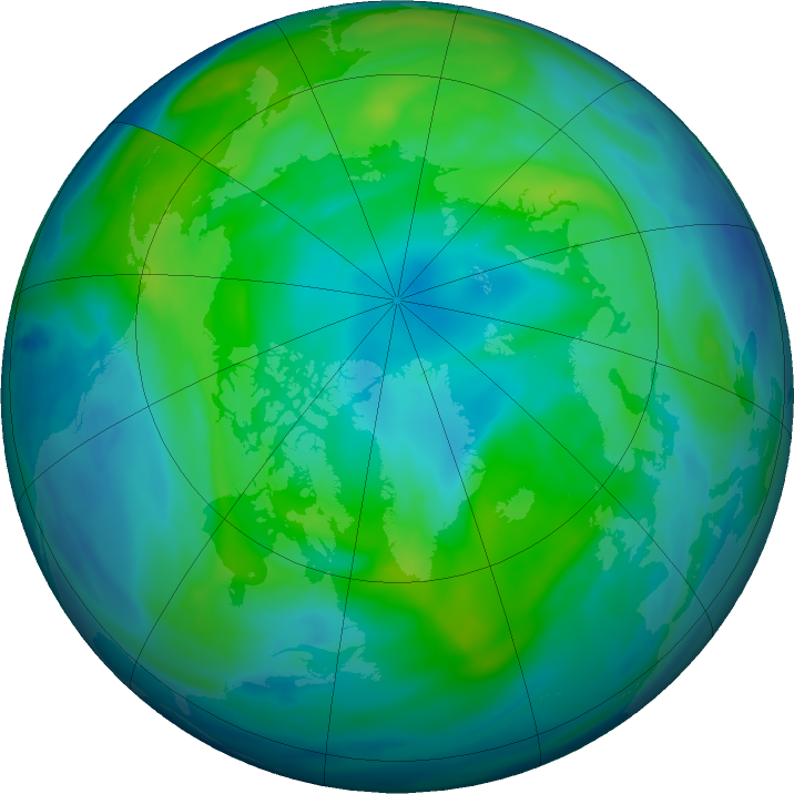 Arctic ozone map for 01 November 2020